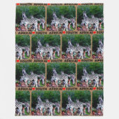 Ik hoor Zuid-Afrika Zebra Aloe Fleece Deken (Voorkant)