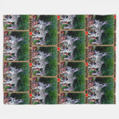 Ik hoor Zuid-Afrika Zebra Aloe Fleece Deken (Voorkant (Horizontaal))