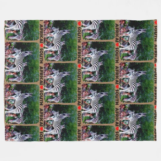 Ik hoor Zuid-Afrika Zebra Aloe Fleece Deken (Voorkant (Horizontaal))