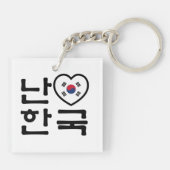 Ik hoor Zuid-Korea Hangul Koreaans Taal Sleutelhanger (Achterkant)