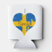 Ik hoor Zweedse vlag Blikjeskoeler (Achterkant)