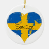 Ik hoor Zweedse vlag Keramisch Ornament (Voorkant)