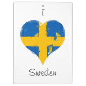 Ik hoor Zweedse vlag Klembord (Achterkant)