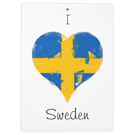 Ik hoor Zweedse vlag Klembord (Achterkant)