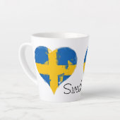 Ik hoor Zweedse vlag Latte Mok (Linkerhoek)