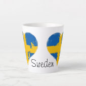 Ik hoor Zweedse vlag Latte Mok (Voorkant)