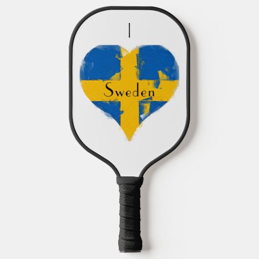 Ik hoor Zweedse vlag Pickleball Paddle (Voorkant)