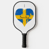 Ik hoor Zweedse vlag Pickleball Paddle (Achterkant)
