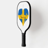Ik hoor Zweedse vlag Pickleball Paddle (Links)