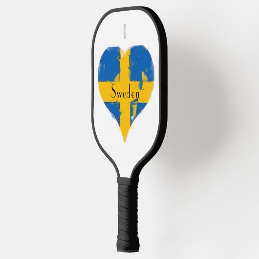 Ik hoor Zweedse vlag Pickleball Paddle (Links)