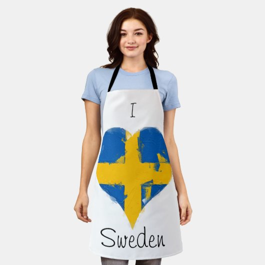 Ik hoor Zweedse vlag Schort (Gedragen)