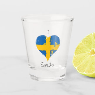 Ik hoor Zweedse vlag Shot Glas