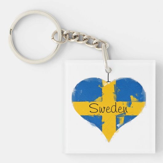 Ik hoor Zweedse vlag Sleutelhanger (voorkant)