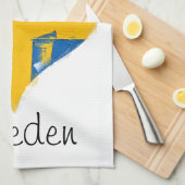 Ik hoor Zweedse vlag Theedoek (Quarter Fold)