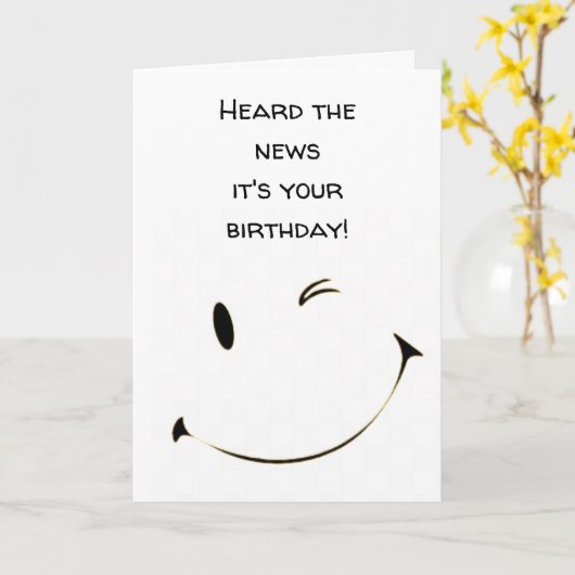 IK HOORDE DAT HET "JE VERJAARDAG" IS KAART (Gele Bloem)