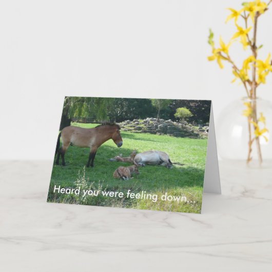 Ik hoorde dat je je down voelde... kaart (Gele Bloem)