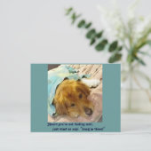 Ik hoorde dat je je niet goed voelt briefkaart (Staand voorkant)