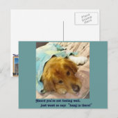 Ik hoorde dat je je niet goed voelt briefkaart (Voorkant / Achterkant)