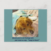 Ik hoorde dat je je niet goed voelt briefkaart (Voorkant)