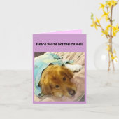 Ik hoorde dat je je niet goed voelt kaart (Gele Bloem)