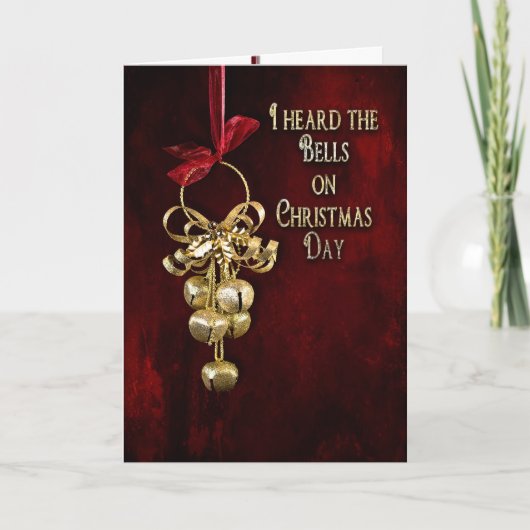 Ik hoorde de bellen feestdagen kaart (Voorkant)