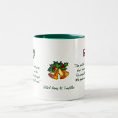 "Ik hoorde de bellen op kerstdag" Hymn Tweekleurige Koffiemok (Center)