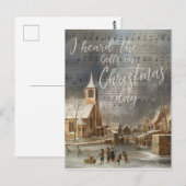 Ik hoorde de Bells op kerstdag, de  kerk Briefkaart (Voorkant / Achterkant)