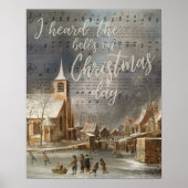 Ik hoorde de Bells op kerstdag, de  kerk Poster (Voorkant)