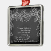 Ik hoorde de blikken op kerstdag orname metalen ornament (Links)