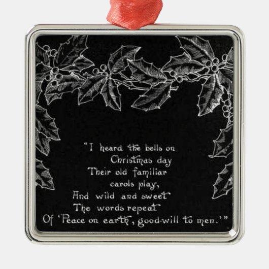 Ik hoorde de blikken op kerstdag orname metalen ornament (Voorkant)