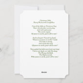 Ik hoorde de kerst van de Bells Longmede Poem Feestdagenkaart (Achterkant)