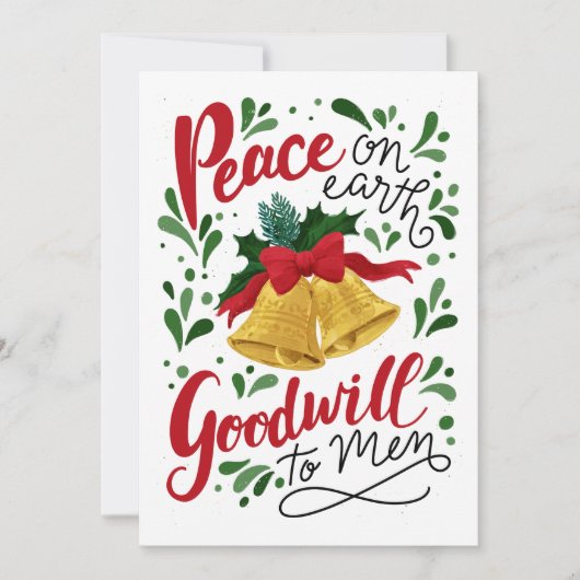 Ik hoorde de kerstklokken op de kerstkaart (Voorkant)