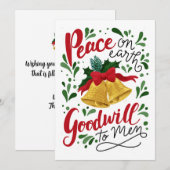 Ik hoorde de kerstklokken op de kerstkaart (Voorkant / Achterkant)