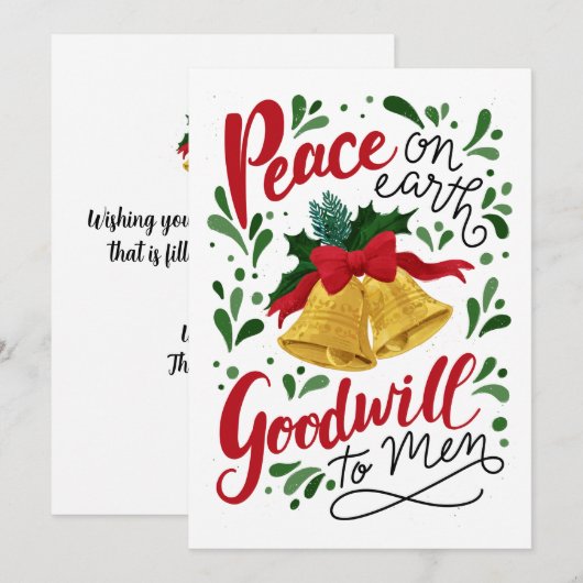 Ik hoorde de kerstklokken op de kerstkaart (Voorkant / Achterkant)