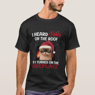 Ik hoorde de kerstman op het dak, dus ik zette het t-shirt