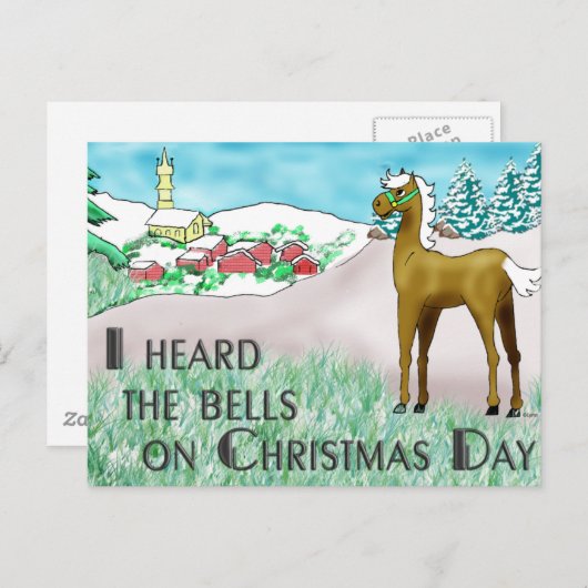 Ik hoorde de klokken op kerstdag feestdagenkaart (Voorkant / Achterkant)