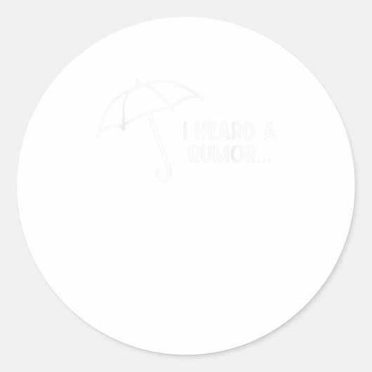 Ik hoorde een Rumor Funny Academy Ronde Sticker (Voorkant)