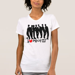 Ik hoorde het KPOP in de Koreaanse Vrouwen die T-s T-shirt