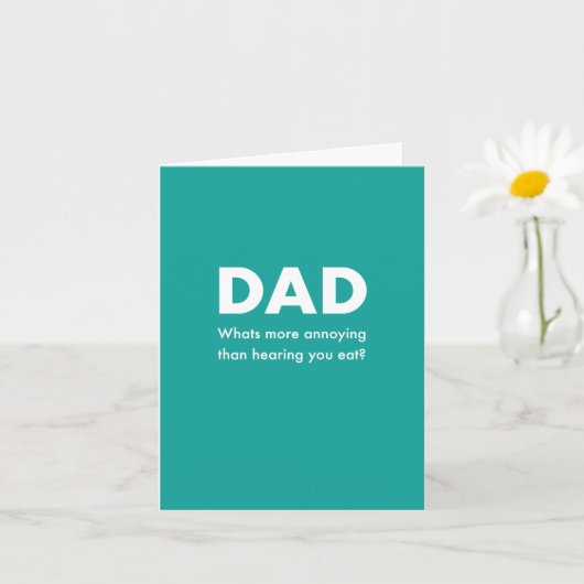 Ik hoorde je kauwen papa Misophonia Kaart (Kleine Plant)