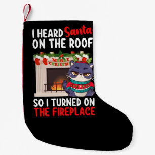 Ik hoorde Kerstman op het dak dus ik zette de open Kleine Kerstsok