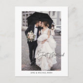 Ik hoorde net gehuwde uitloper/bruiloft-medeplicht aankondigingskaart (Voorkant)