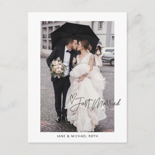 Ik hoorde net gehuwde uitloper/bruiloft-medeplicht aankondigingskaart (Voorkant)