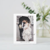 Ik hoorde net gehuwde uitloper/bruiloft-medeplicht aankondigingskaart (Staand voorkant)