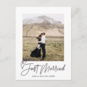 Ik hoorde net gehuwde uitloper/bruiloft-medeplicht aankondigingskaart (Voorkant)