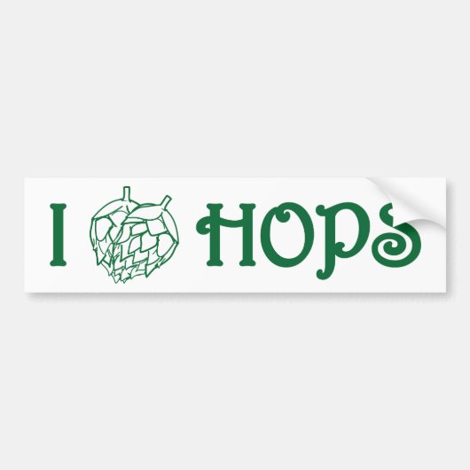 IK HOP VAN HOPS BUMPERSTICKER (Voorkant)