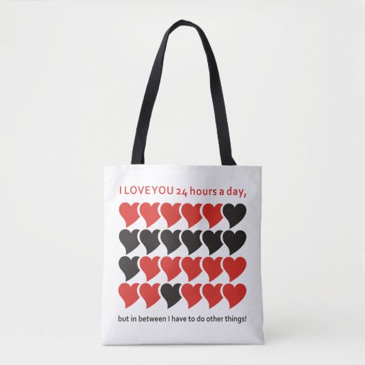 Ik hou 24 uur van je... tote bag (Voorkant)