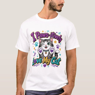 Ik hou absoluut van mijn kat - Grappig T-shirt voo
