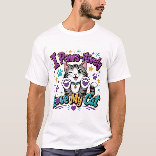 Ik hou absoluut van mijn kat - Grappig T-shirt voo (Voorkant)