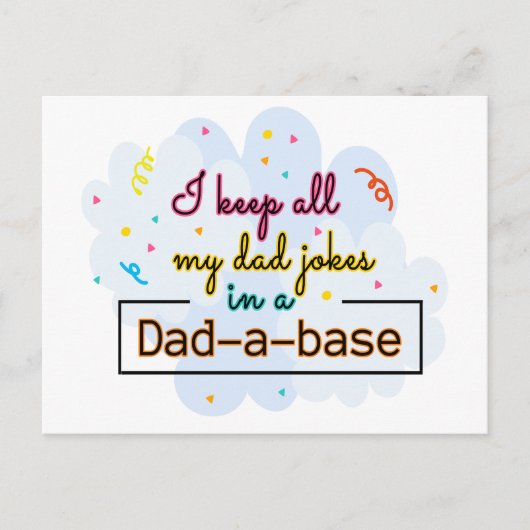 Ik hou al m'n pap in een pap-A-basis. Briefkaart (Voorkant)