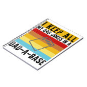 Ik hou al m'n pap in een pap-A-basis grappige pap Notitieboek (Linkerzijde)